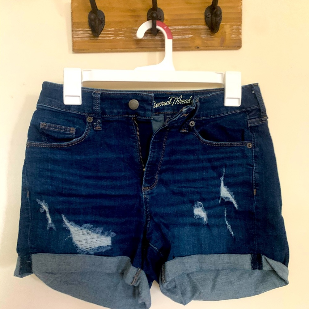 Target Dark Jean high waisted shorts sz 4